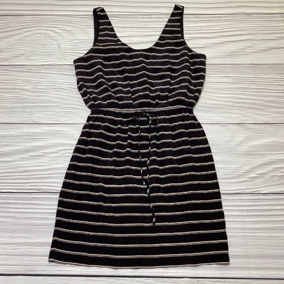 Joie Black White Striped Chariot Dress Silk - Picture 15 of 16